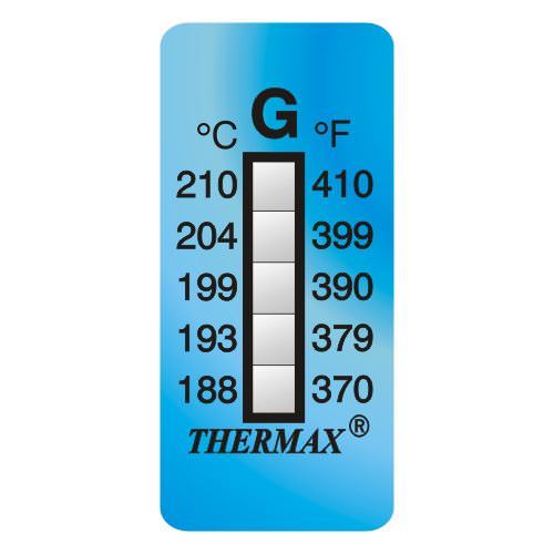 Thermax Irreversible Thermochromic Label 1 Level 188ºC 5 Pack